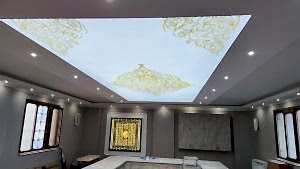 Transparan gergi tavan  modelleri