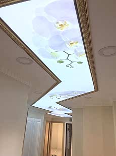 �effaf �i�ek Desenli Gergi Tavan Beylikd�z�