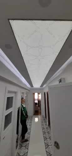 Transparan gergi tavan  modelleri