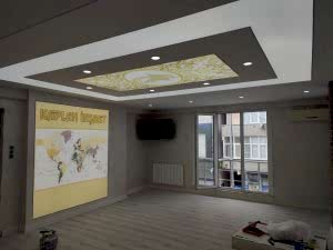 Transparan gergi tavan  modelleri