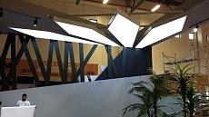 Transparan gergi tavan TUYAP fuar merkezi