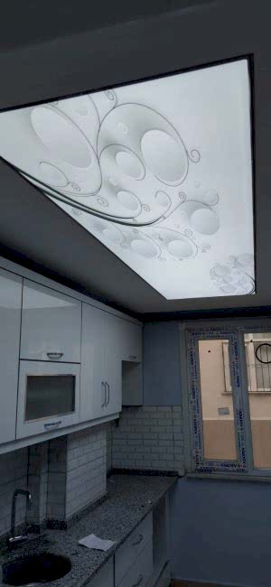 Transparan gergi tavan  modelleri