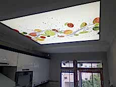Transparan gergi tavan  modelleri