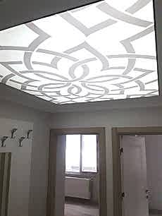 Transparan gergi tavan  modelleri